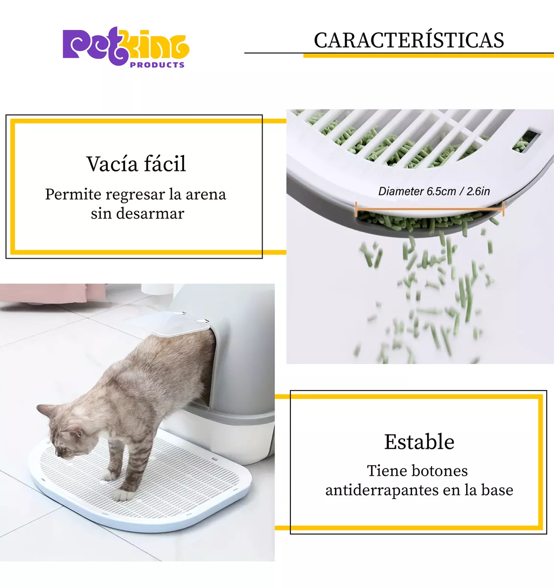 Foto 4 pulgar | Charola Para Arenero De Gato Bandeja Sanitaria Captura Arena