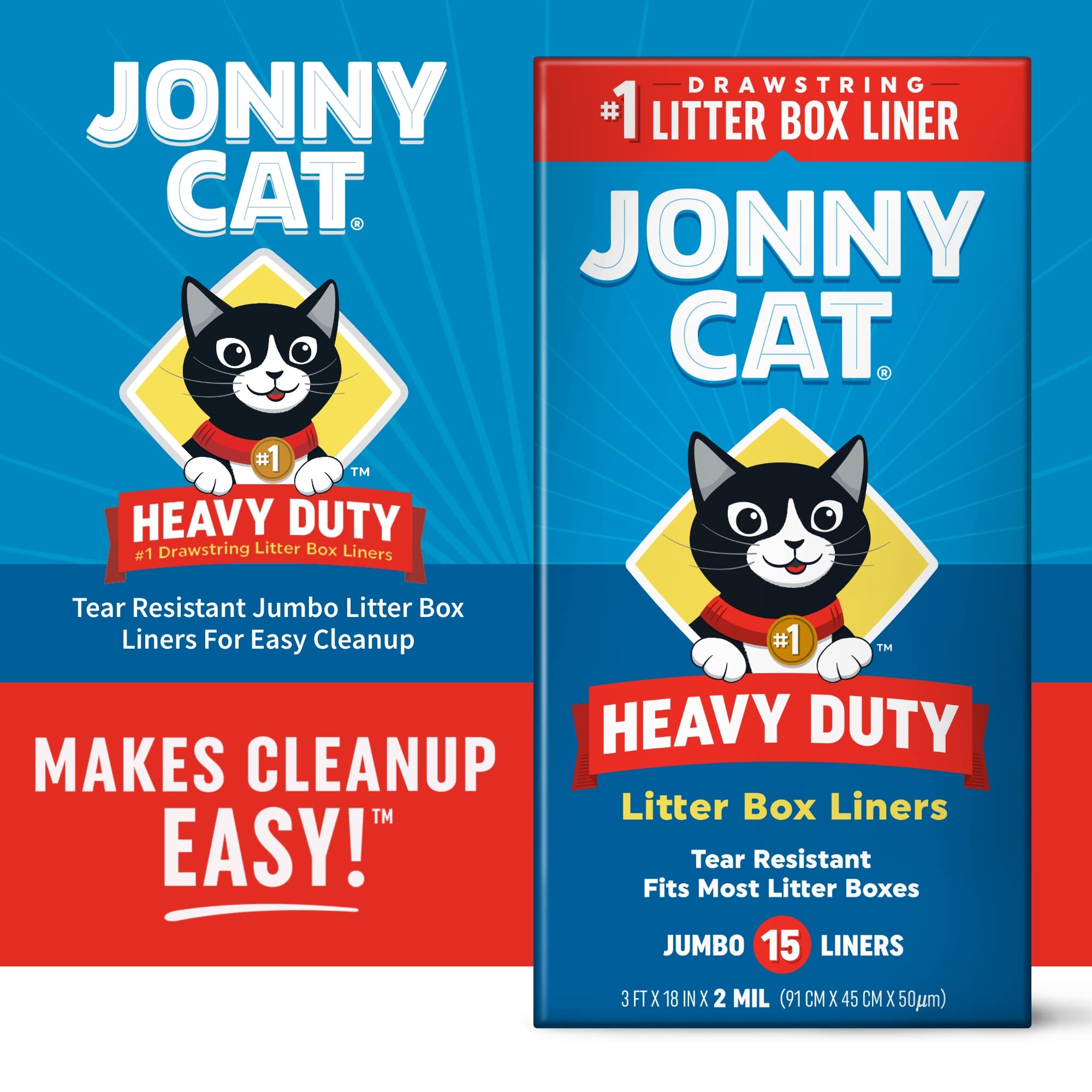 Foto 2 | Forros Para Cajas De Arena Jonny Cat Heavy Duty Jumbo, 15 Unidades - Venta Internacional.