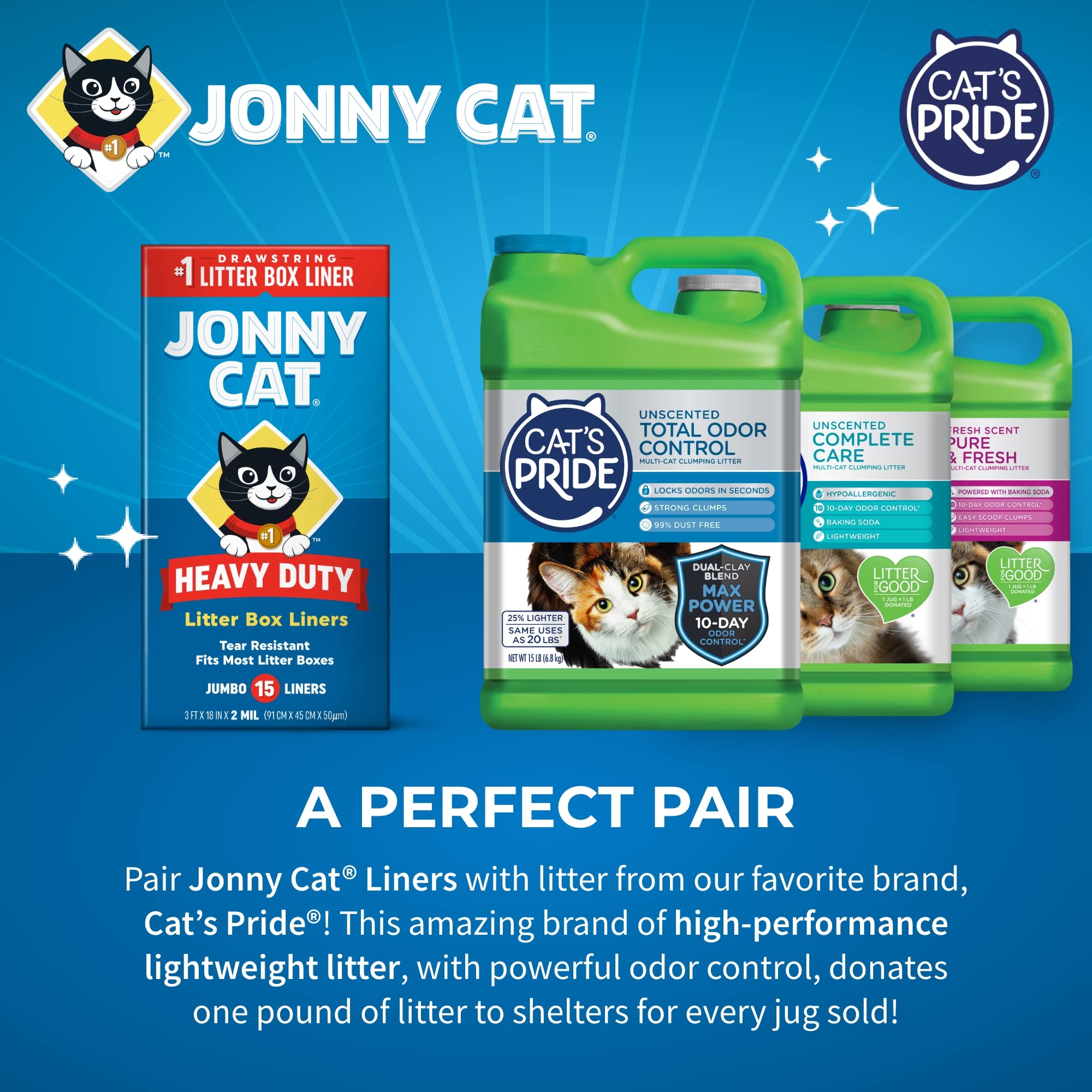 Foto 7 pulgar | Forros Para Cajas De Arena Jonny Cat Heavy Duty Jumbo, 15 Unidades - Venta Internacional.