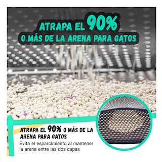 Foto 4 | Tapete Para Gato Arenero 75x55cm Alfombra Belug, Gris