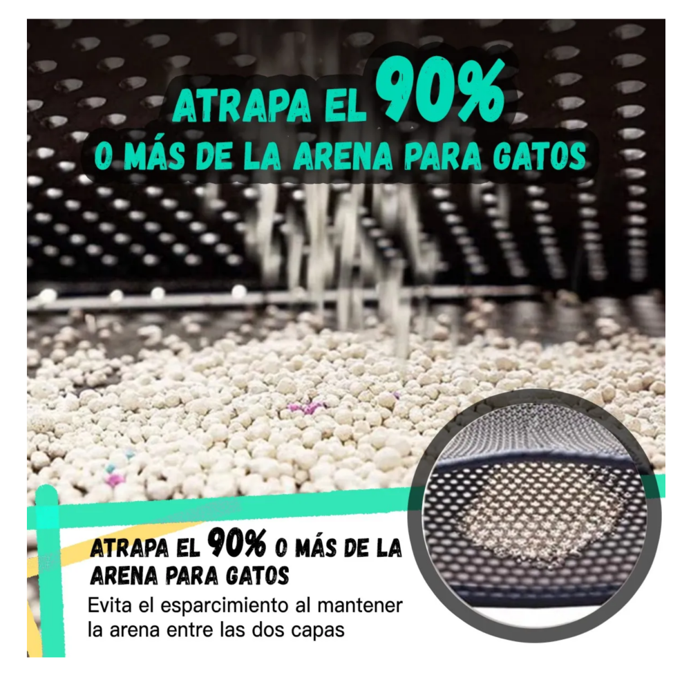 Foto 6 pulgar | Tapete Para Gato Arenero Arena Belug, Negro