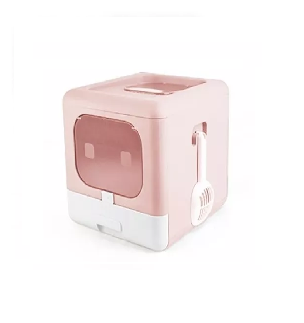 Caja de Arena Plegable para Gatos Belug color Rosa