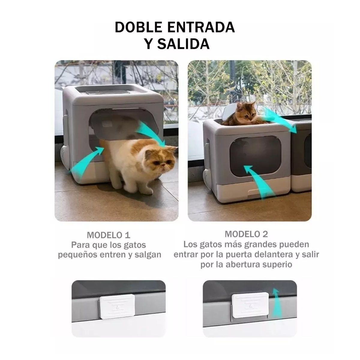 Foto 3 | Arenero para Gatos Grande Eo Safe Imports Esi-7855 color Gris Cerrado Plegable Portátil