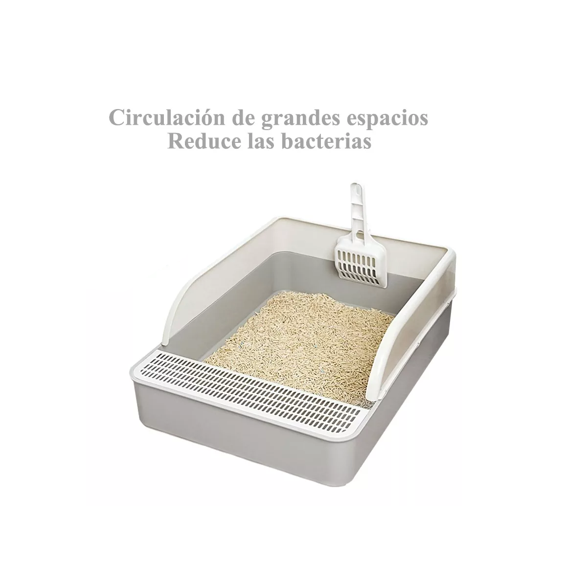 Foto 4 pulgar | Caja de Arenero con Recogedor para Mascotas y Gato Eo Safe Imports Esi-8798 color Gris