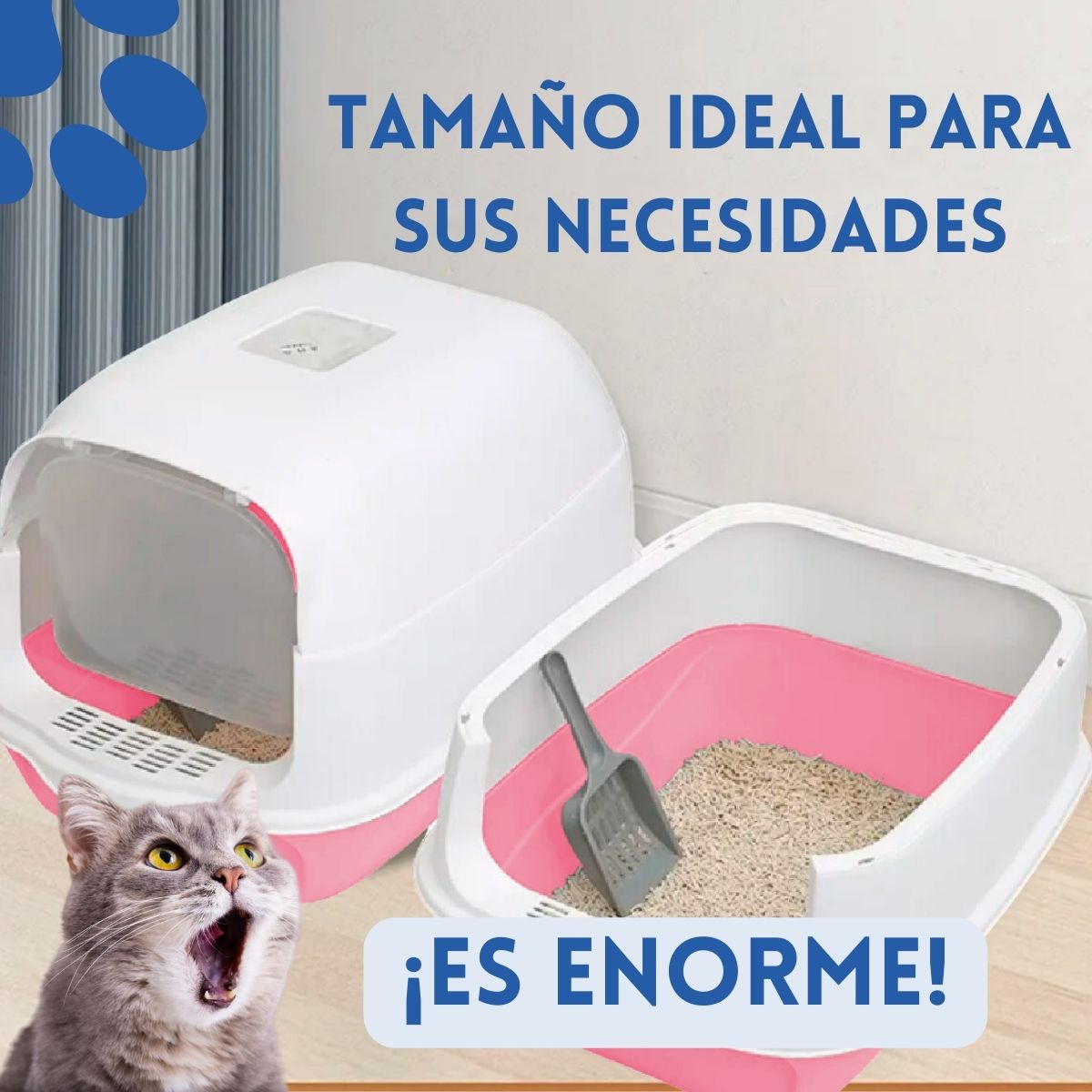 Foto 2 | Arenero Cerrado PP-APGPK-CL Poli Pets Tamaño GRANDE Rosa