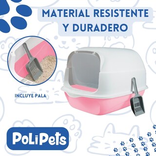 Foto 4 | Arenero Cerrado PP-APGPK-CL Poli Pets Tamaño GRANDE Rosa