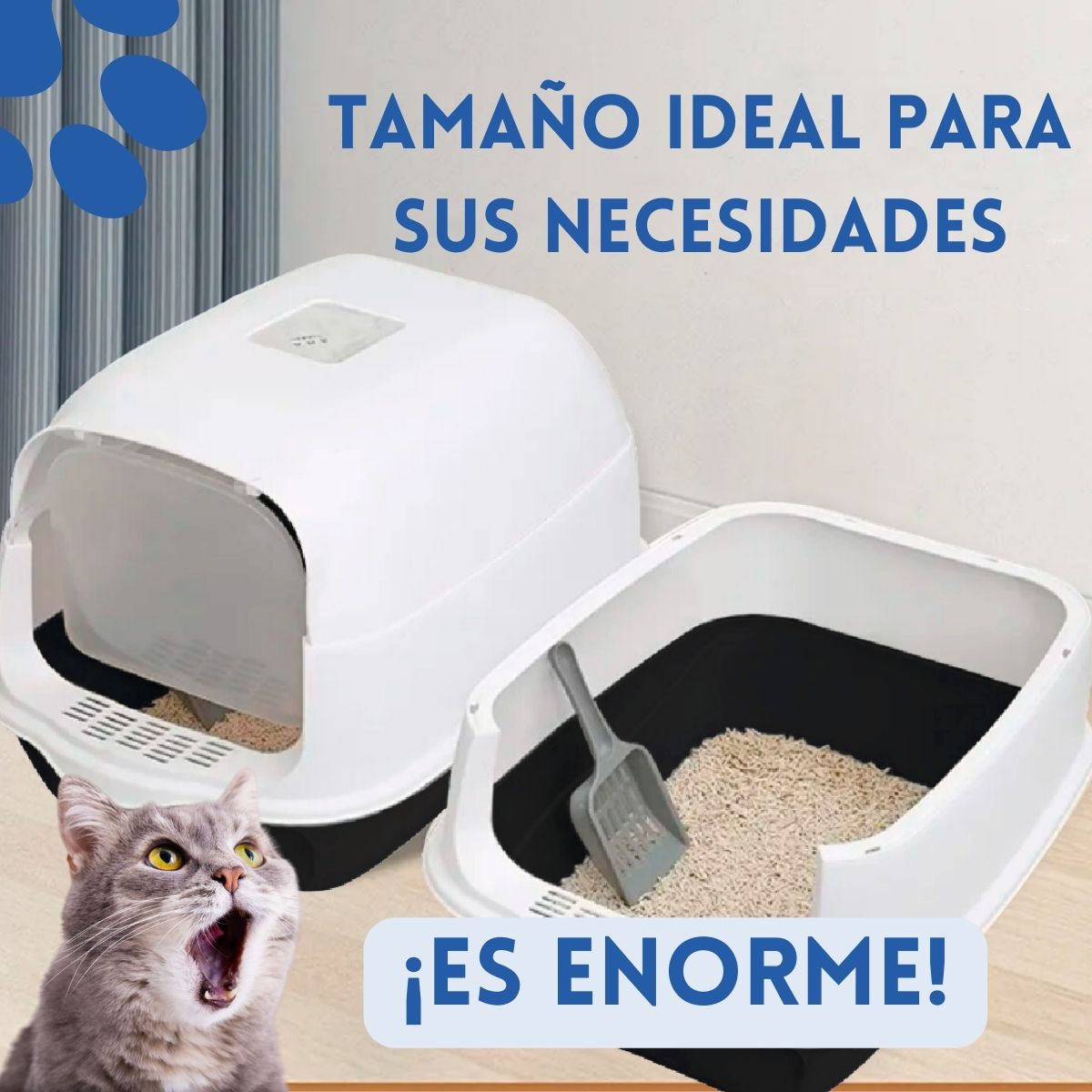 Foto 3 pulgar | Arenero Cerrado PP-APGBK-CL Poli Pets Tamaño GRANDE Negro
