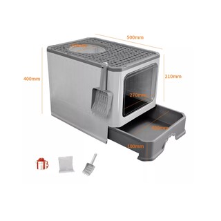 Foto 2 | Caja De Arena Completamente Sellads Y Desodorizada P/gato Eo Safe Imports Esi-12660 Gris