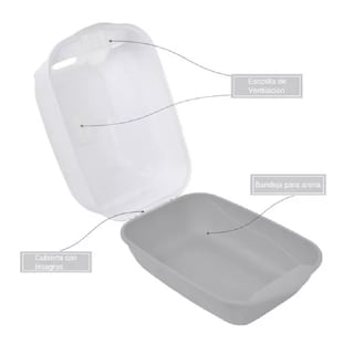 Foto 4 | Arenero Cerrado Gato Ventilacion Carbon Activado + Pala Color Gris