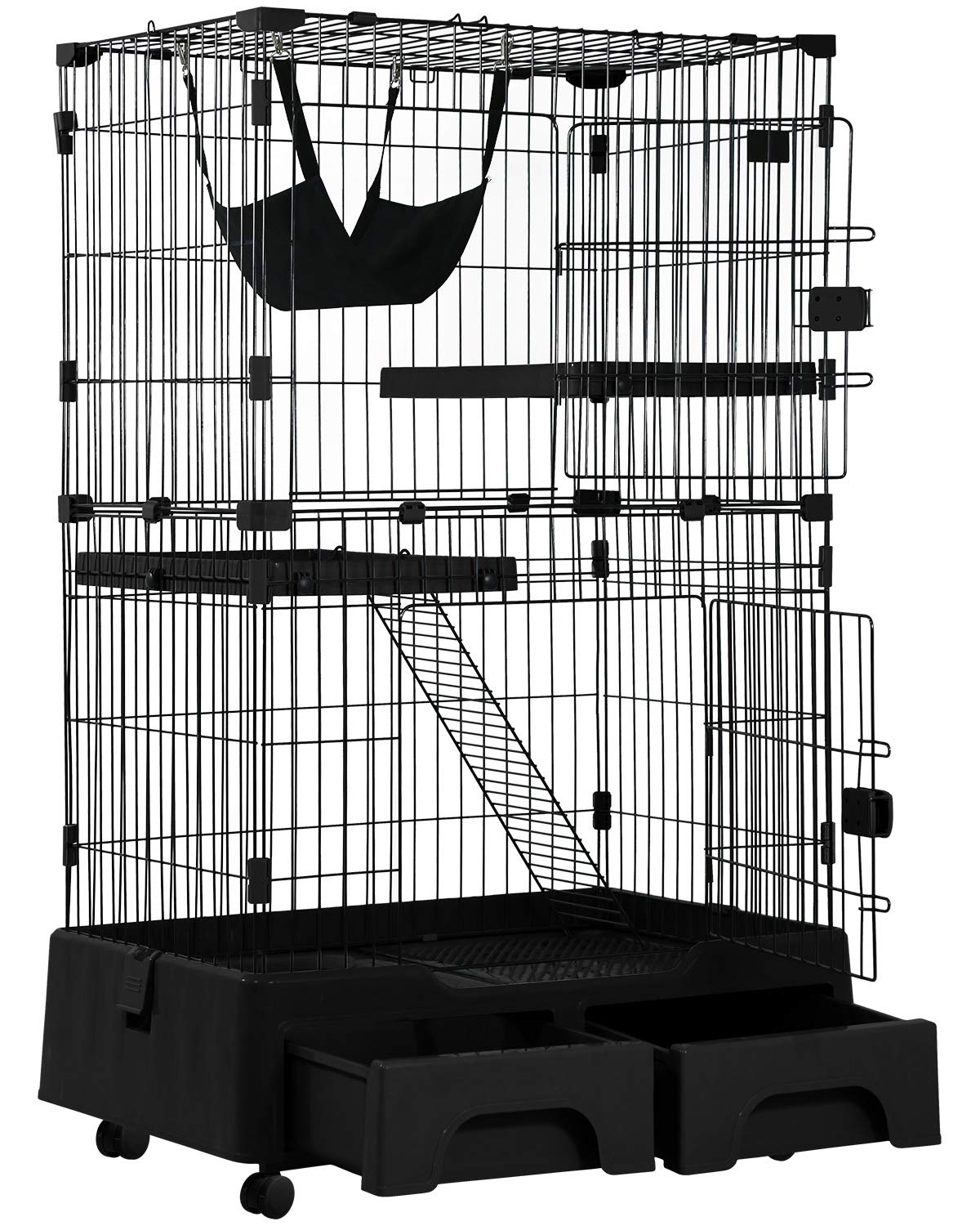 Jaula Para Gatos, Corrales, Caseta Para Gatos De 132,6 Cm De Altura - Venta Internacional.