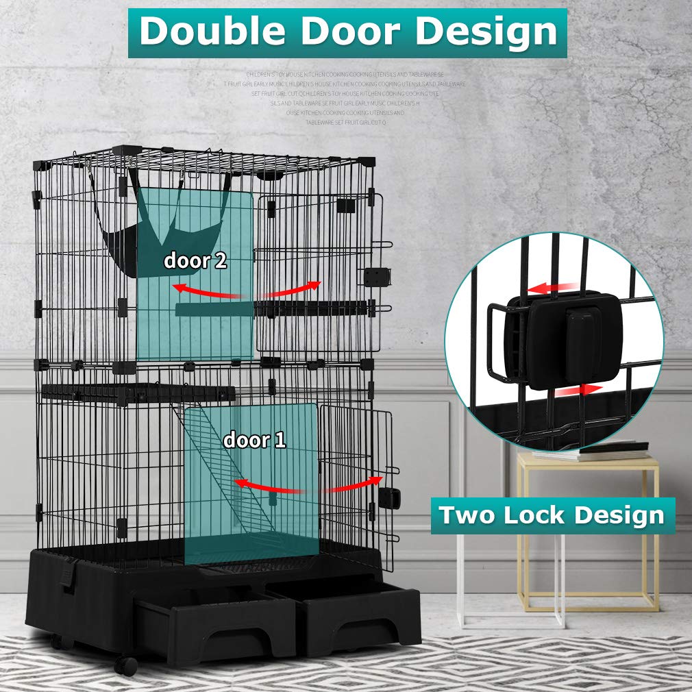Foto 6 pulgar | Jaula Para Gatos, Corrales, Caseta Para Gatos De 132,6 Cm De Altura - Venta Internacional.