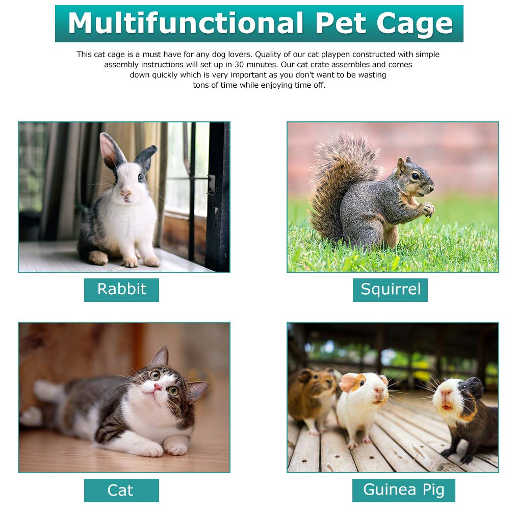 Foto 7 pulgar | Jaula Para Gatos, Corrales, Caseta Para Gatos De 132,6 Cm De Altura - Venta Internacional.