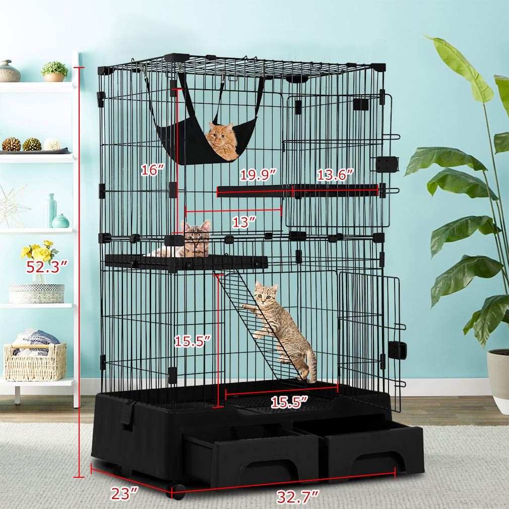 Foto 7 | Jaula Para Gatos, Corrales, Caseta Para Gatos De 132,6 Cm De Altura - Venta Internacional.