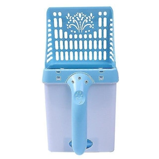 Foto 1 | Caja De Arena Para Gatos Huoguo, Inodoro Desmontable Con Papelera, Color Azul - Venta Internacional.