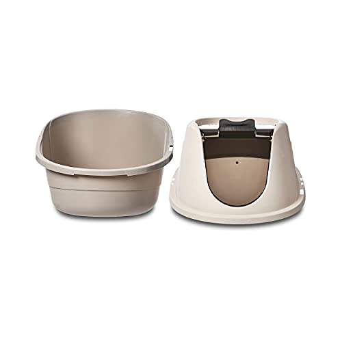 Foto 6 pulgar | Caja De Arena Para Gatos Con Capucha Amazon Basics, Sin Problemas, Tamaño Estándar - Venta Internacional.
