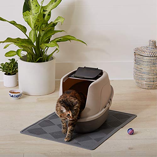 Foto 8 pulgar | Caja De Arena Para Gatos Con Capucha Amazon Basics, Sin Problemas, Tamaño Estándar - Venta Internacional.