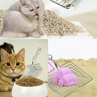 Foto 3 | Caja De Arena Para Gatos Con Pala Metálica Con Mango Largo Para Gatitos Y Gatos - Venta Internacional.
