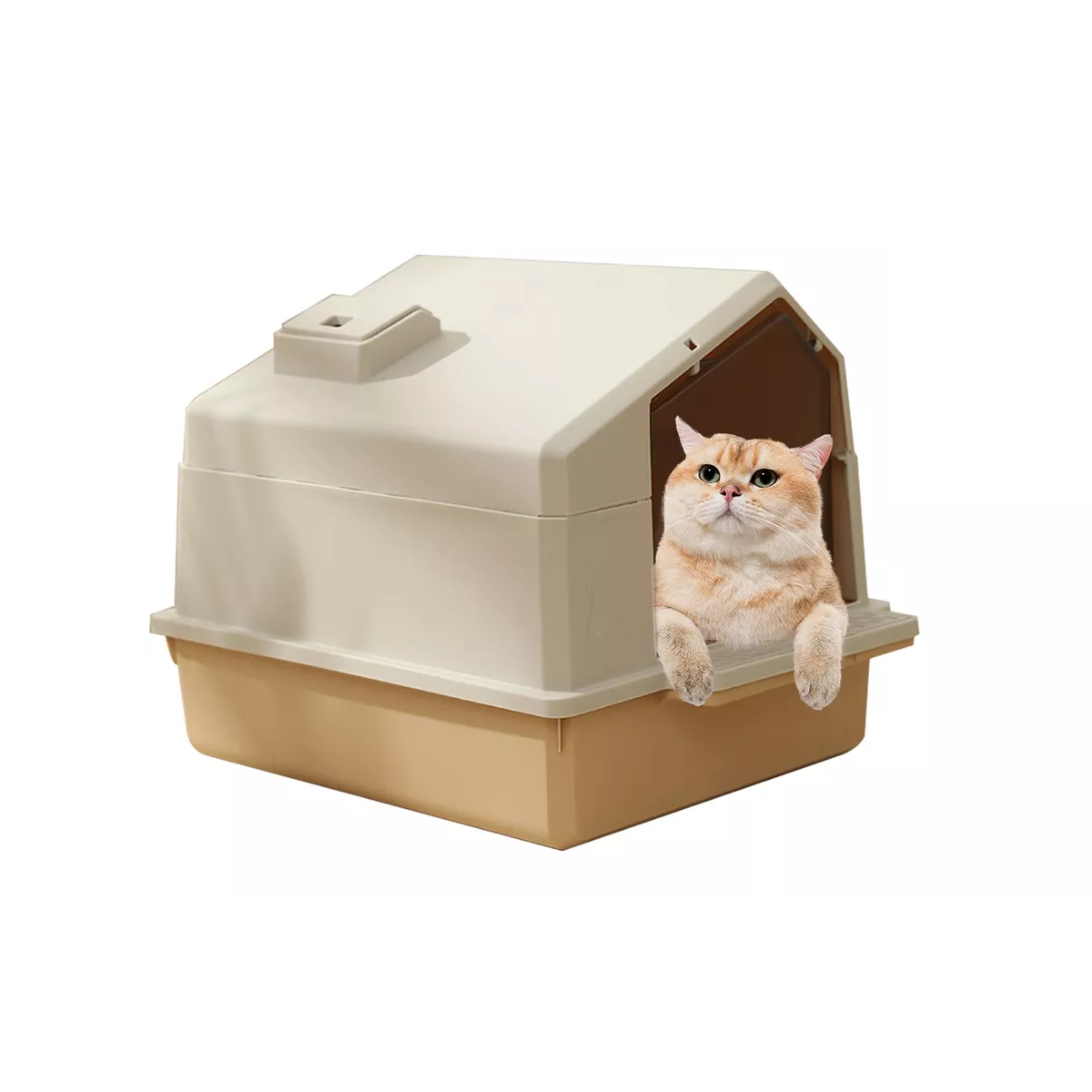 Arenero Para Gato Grande Cerrado Portátil Con Pala Eo Safe Imports Esi-18421 Multicolor