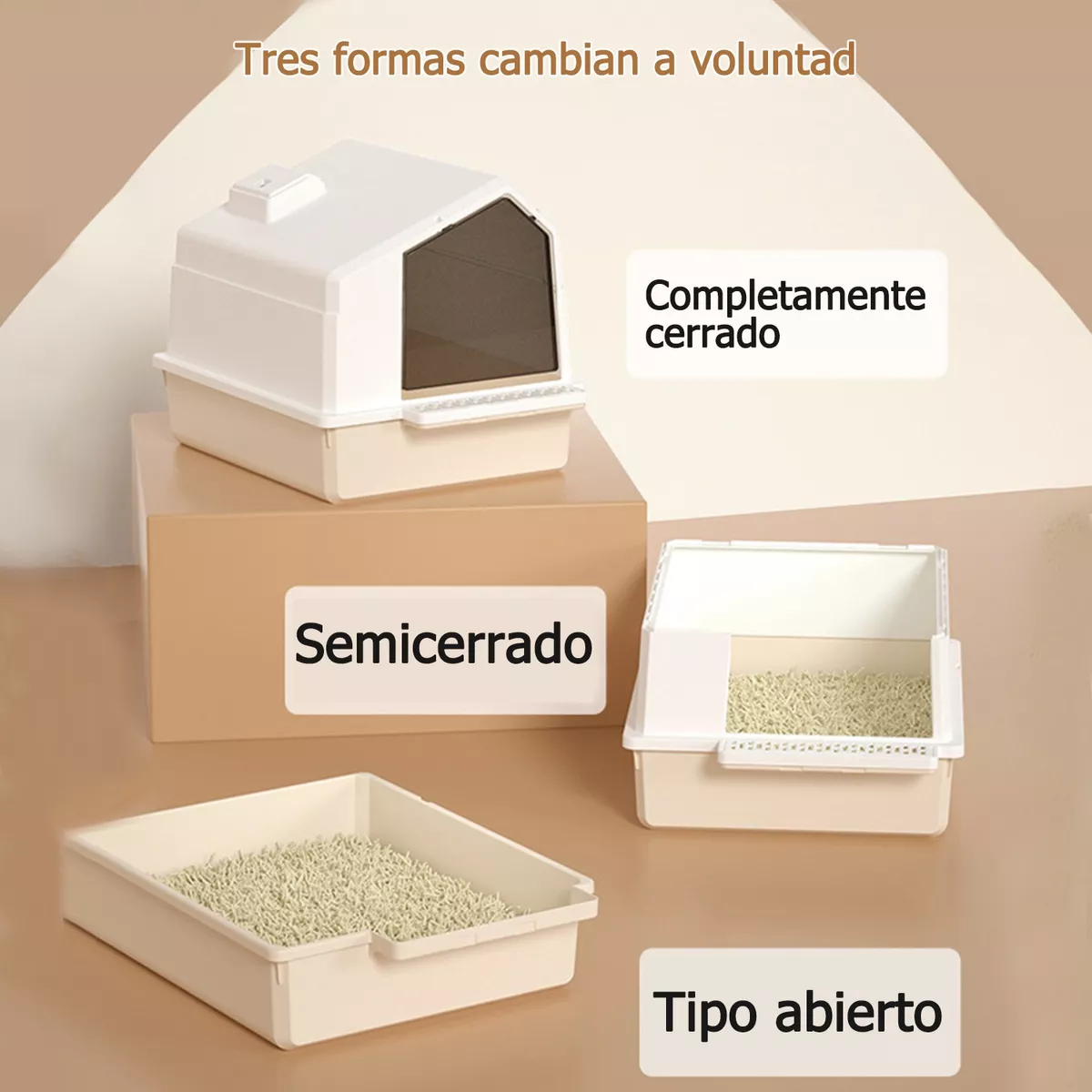 Foto 4 pulgar | Arenero Para Gato Grande Cerrado Portátil Con Pala Eo Safe Imports Esi-18421 Multicolor