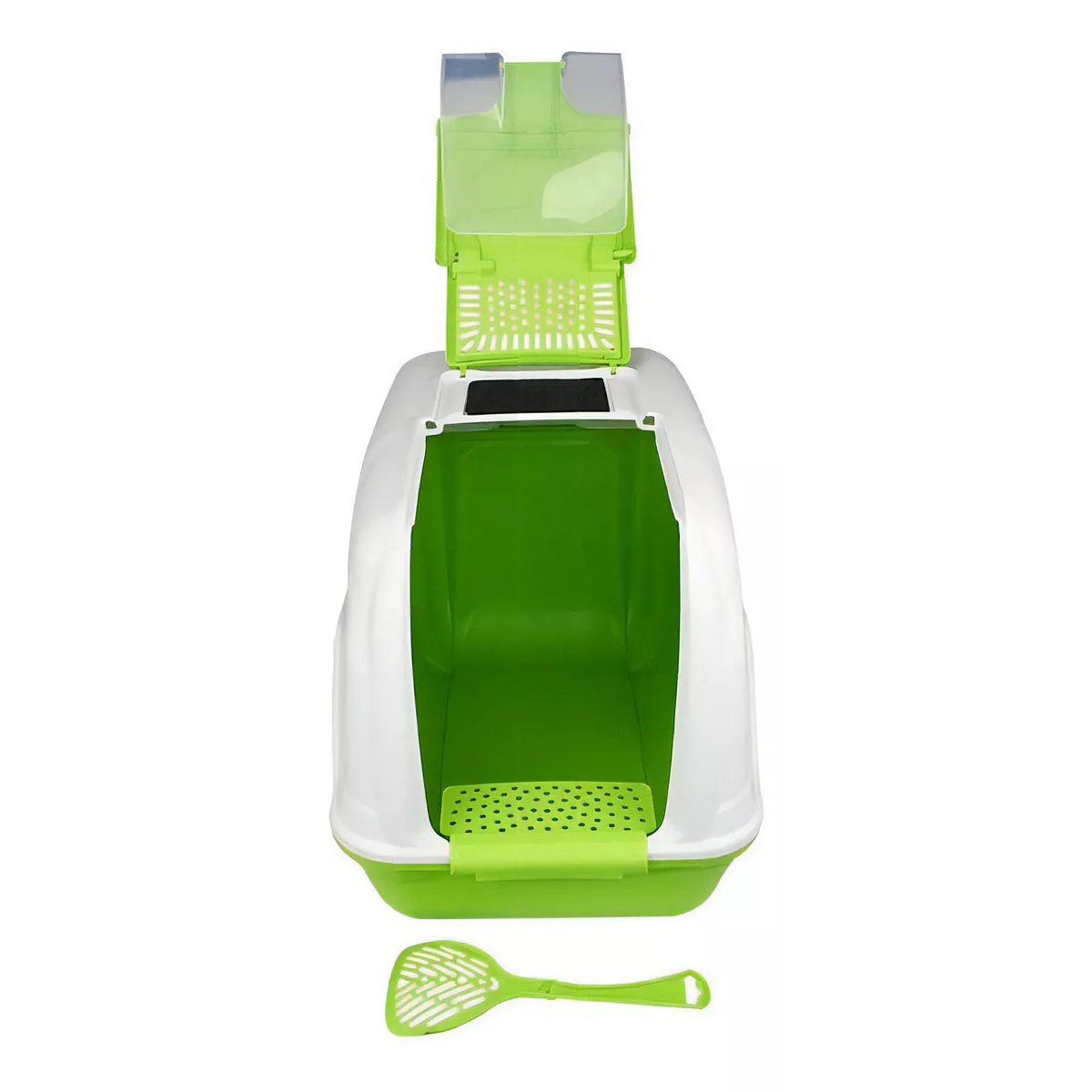 Arenero para Gato Con Tapa Y Puerta Abatible Eo Safe Imports Esi-18424 Verde