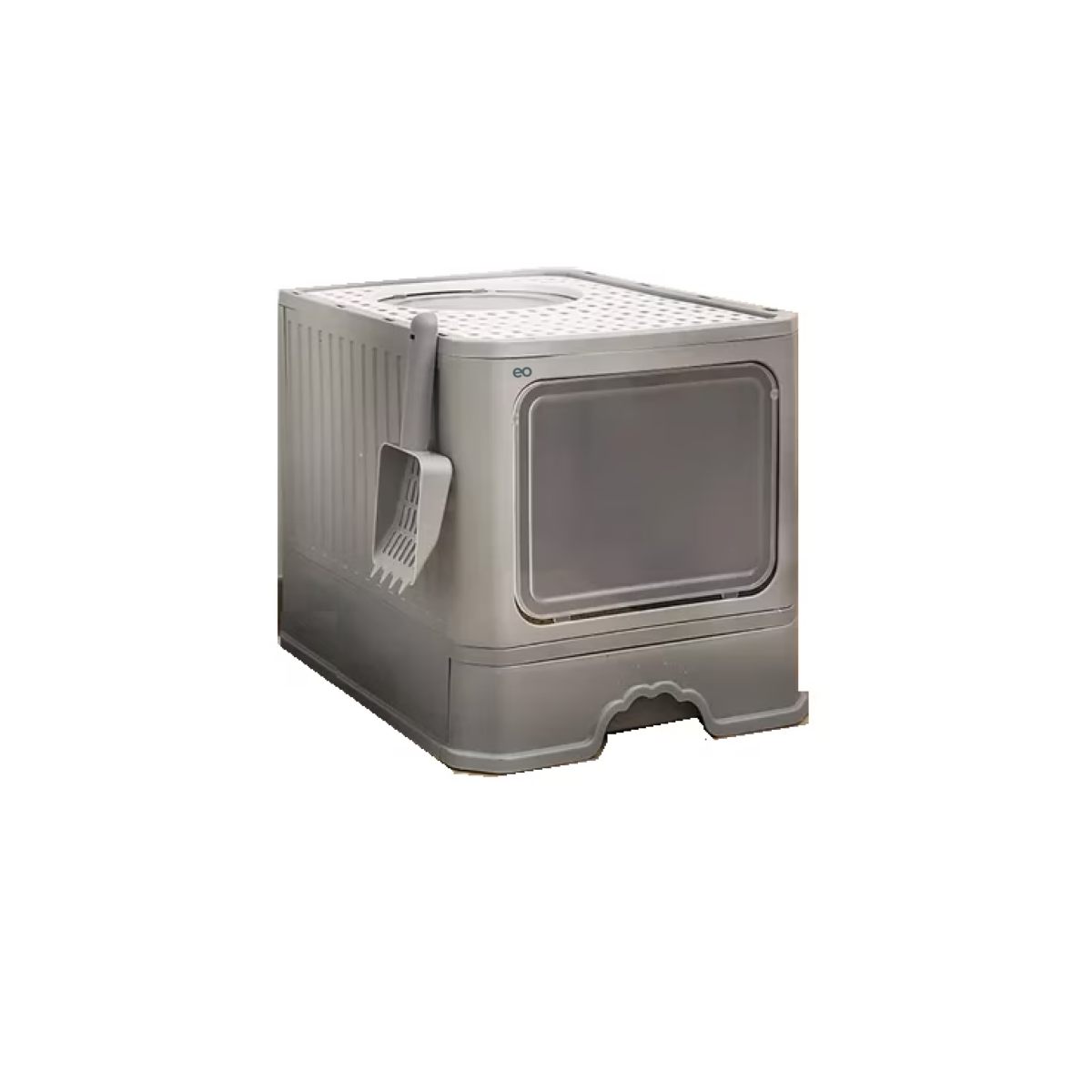 Foto 2 pulgar | Language Caja De Arena Plegable Portátil Para Gatos Filtro Sanitario Eo Safe Imports Esi-10859-1 Gris
