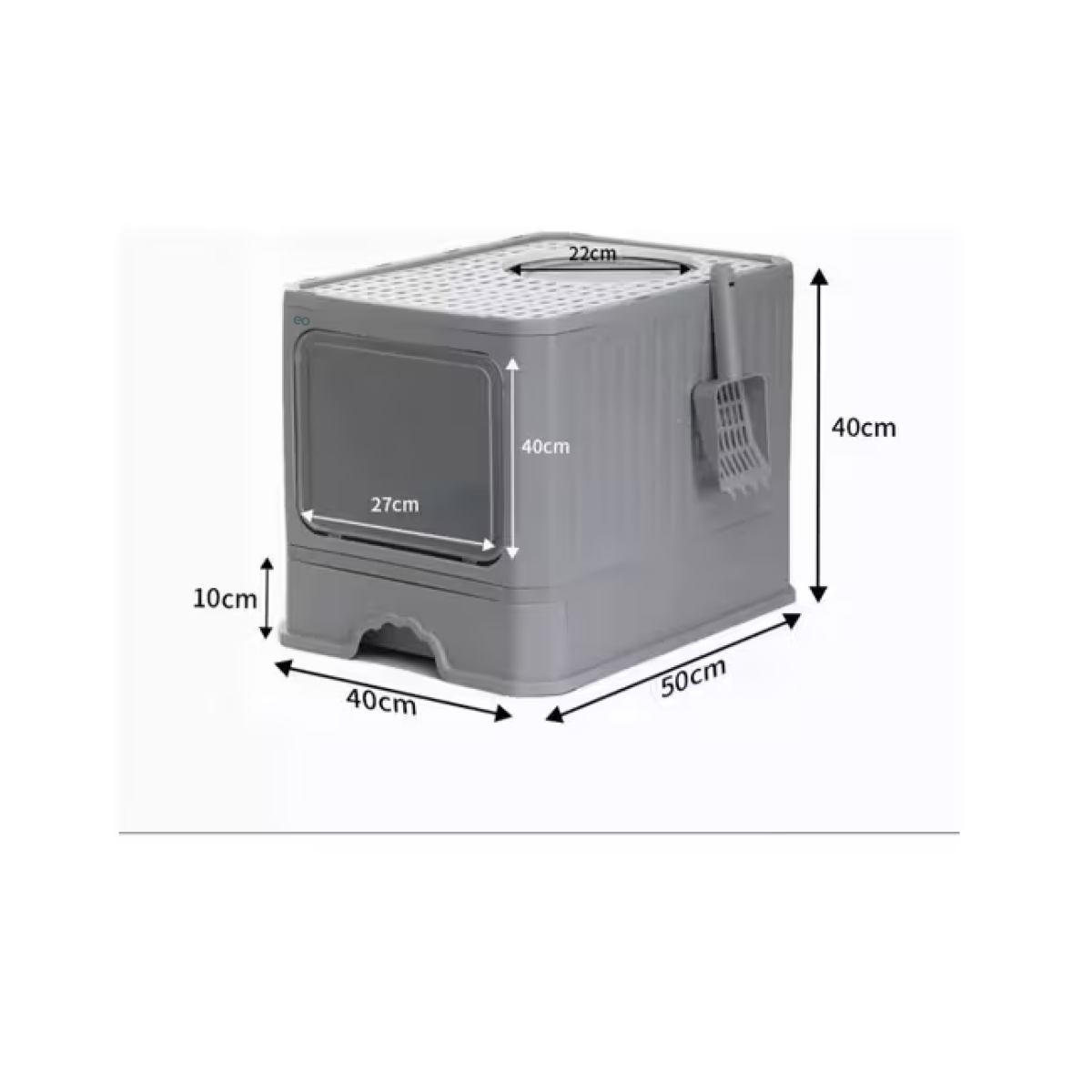 Foto 4 pulgar | Language Caja De Arena Plegable Portátil Para Gatos Filtro Sanitario Eo Safe Imports Esi-10859-1 Gris