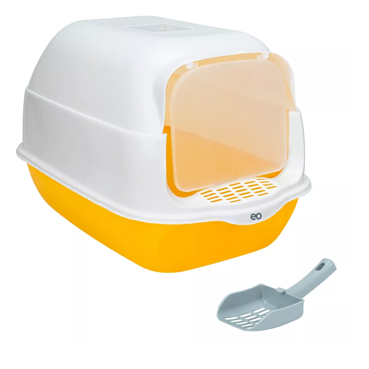 Arenero Sanitario Cerrado Para Gato Con Pala Puerta Abatible Eo Safe Imports Esi-14168-1 Naranja