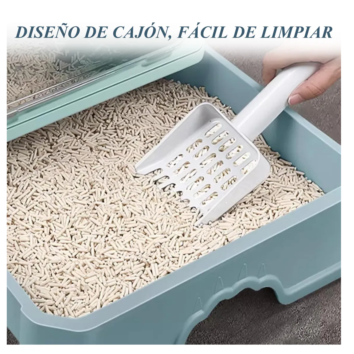 Foto 4 pulgar | Caja De Arena Portátil Para Gatos Con Tapa Bandeja De Arena Eo Safe Imports Esi-9409-1 Verde