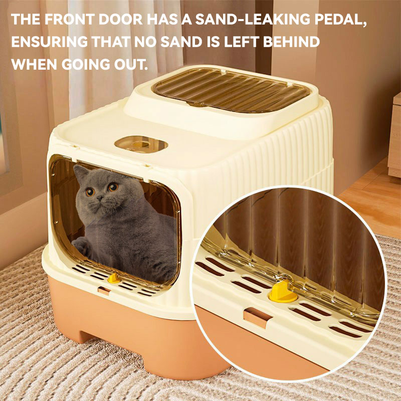 Foto 6 pulgar | Caja De Arena Para Gatos, Diseño De Cajón, Completamente Cerrada, De Gran Capacidad - Venta Internacional.