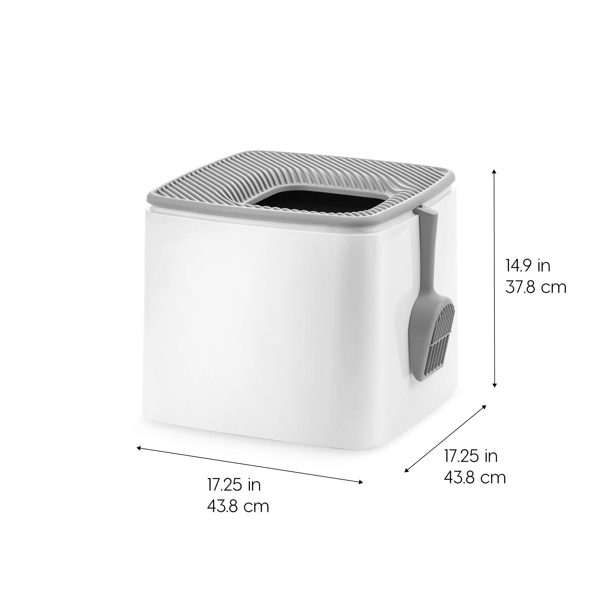Foto 4 pulgar | Caja De Arena Para Gatos Iris Usa Premium Top Entry, Blanco/gris - Venta Internacional.