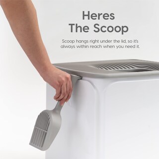 Foto 7 | Caja De Arena Para Gatos Iris Usa Premium Top Entry, Blanco/gris - Venta Internacional.