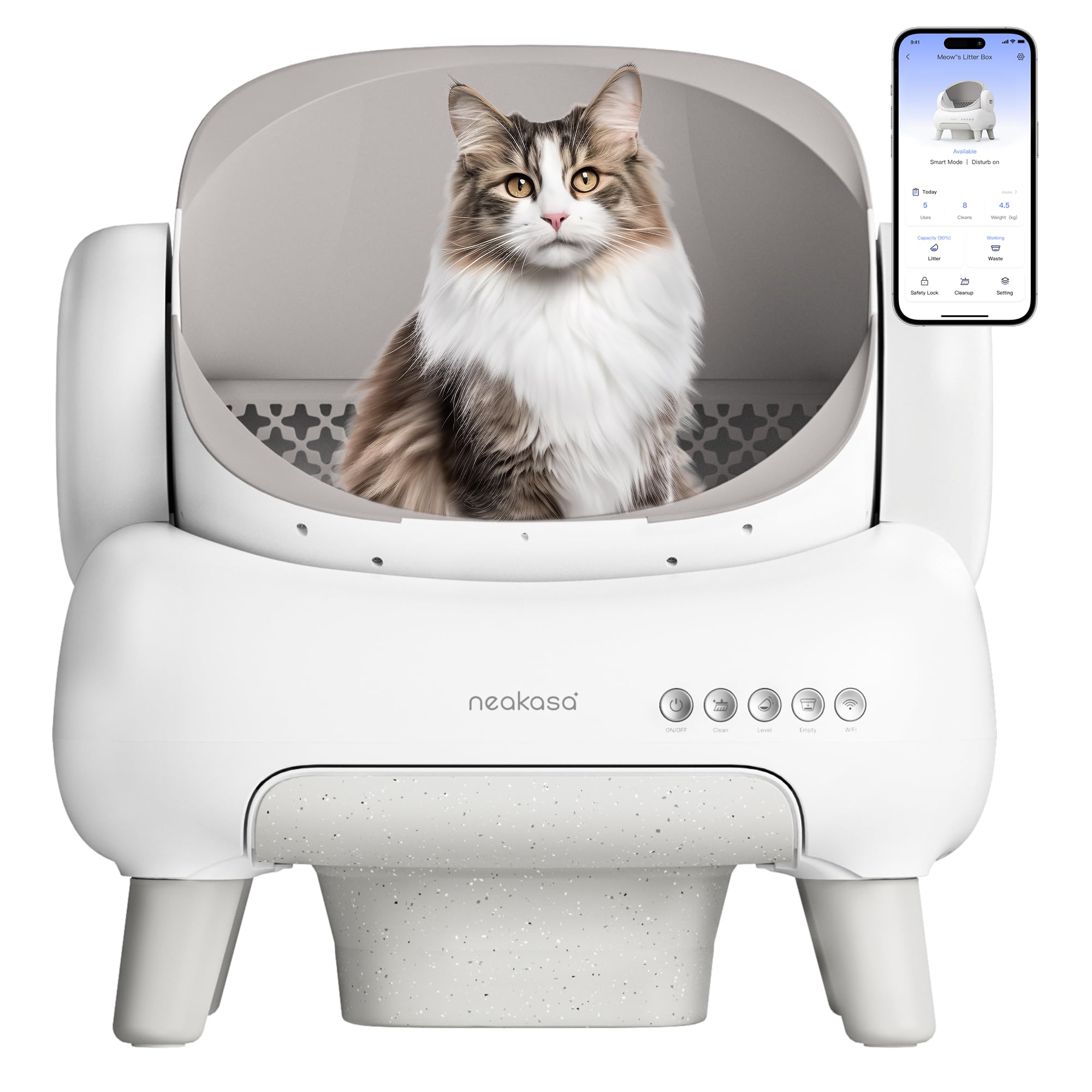 Foto 2 pulgar | Caja De Arena Autolimpiante Para Gatos Neakasa M1 Lite Con Tapa Abierta - Venta Internacional.