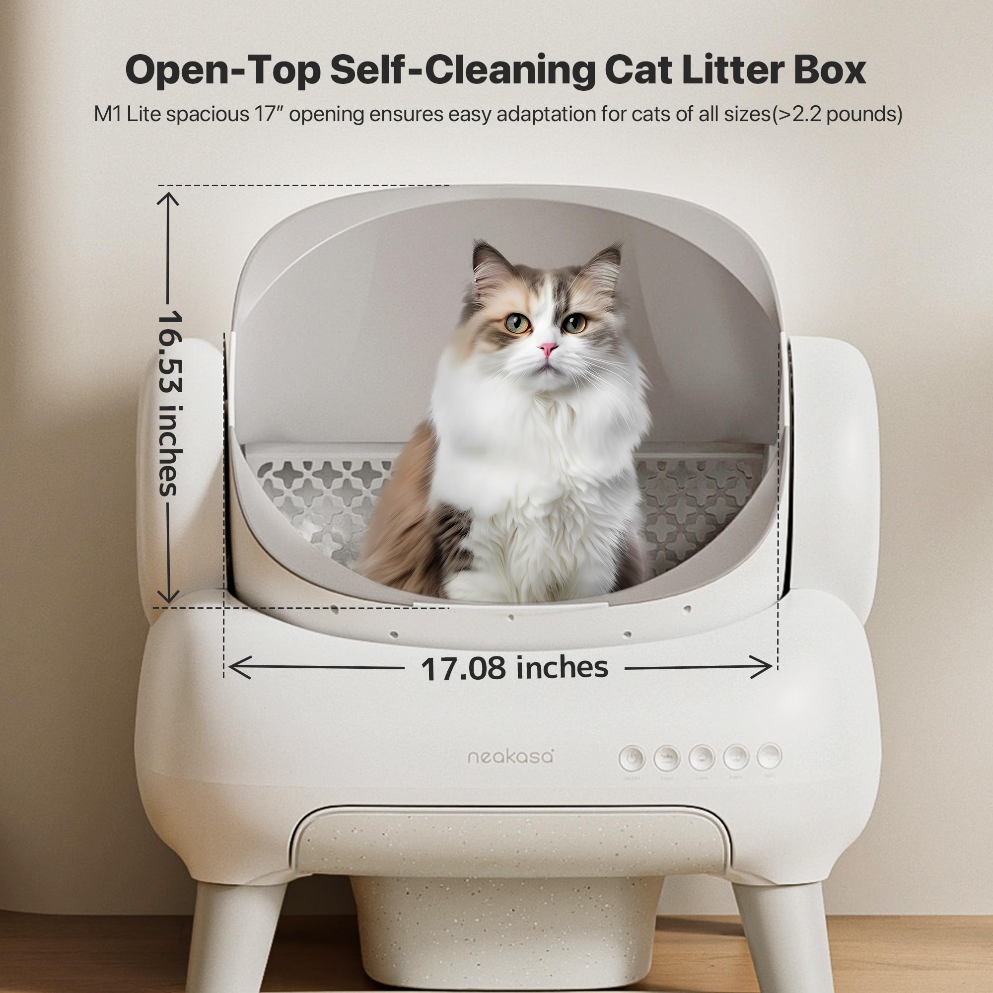Foto 4 pulgar | Caja De Arena Autolimpiante Para Gatos Neakasa M1 Lite Con Tapa Abierta - Venta Internacional.