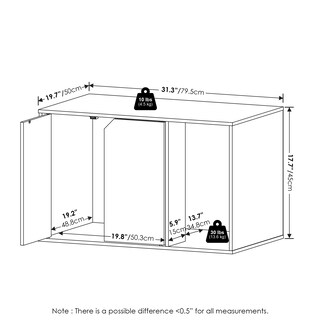 Foto 2 | Caja Higiénica Furinno Peli Americano - Venta Internacional.