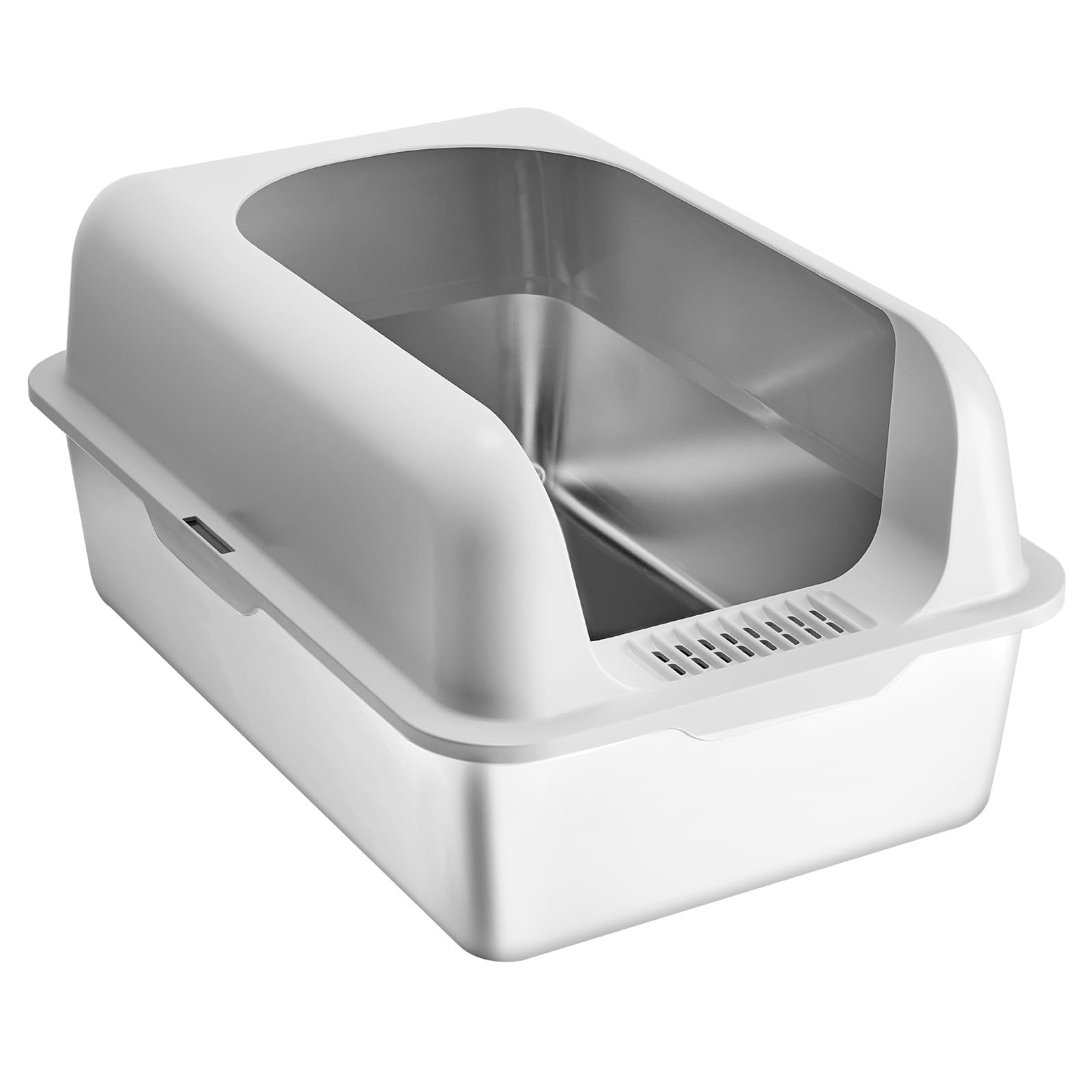 Foto 5 pulgar | Caja De Arena Para Gatos Vevor De Acero Inoxidable Xl Cerrada Con Tapa - Venta Internacional.