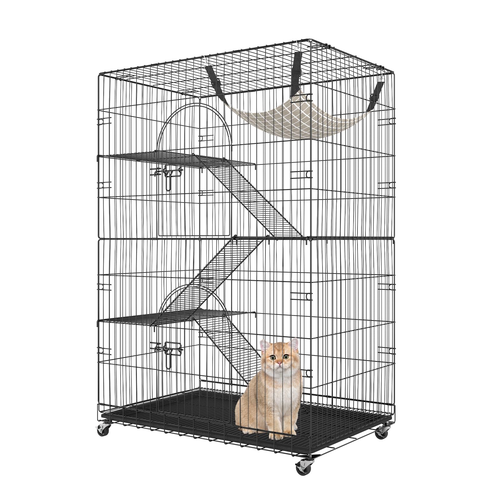 Foto 2 pulgar | Carcasa Cat Catio Vevor Catio Con Ruedas Giratorias De 4 Niveles - Venta Internacional.