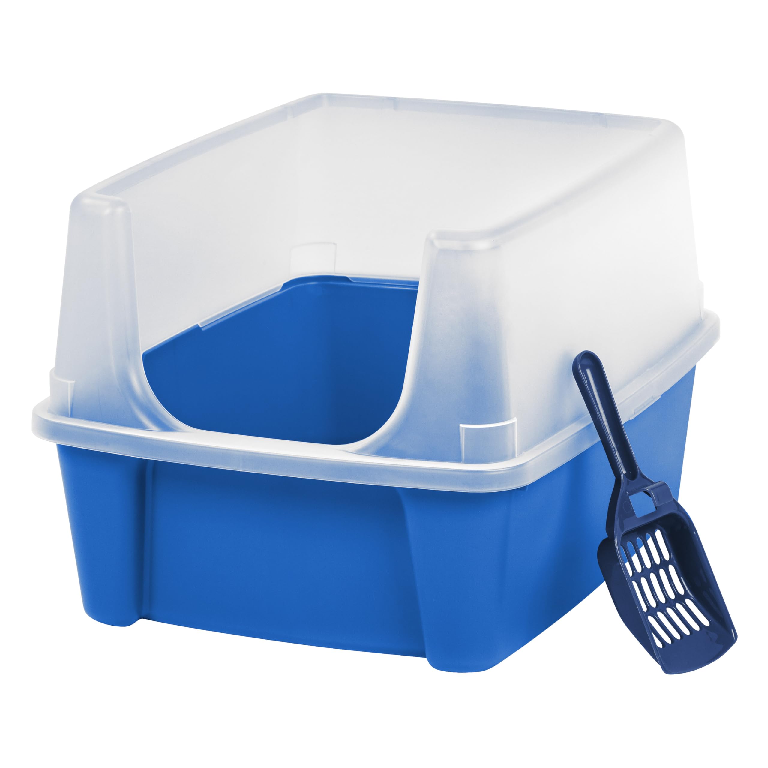 Foto 8 pulgar | Caja De Arena Para Gatos Iris Usa, Grande, Con La Parte Superior Abierta, De Lados Altos, Azul - Venta Internacional.