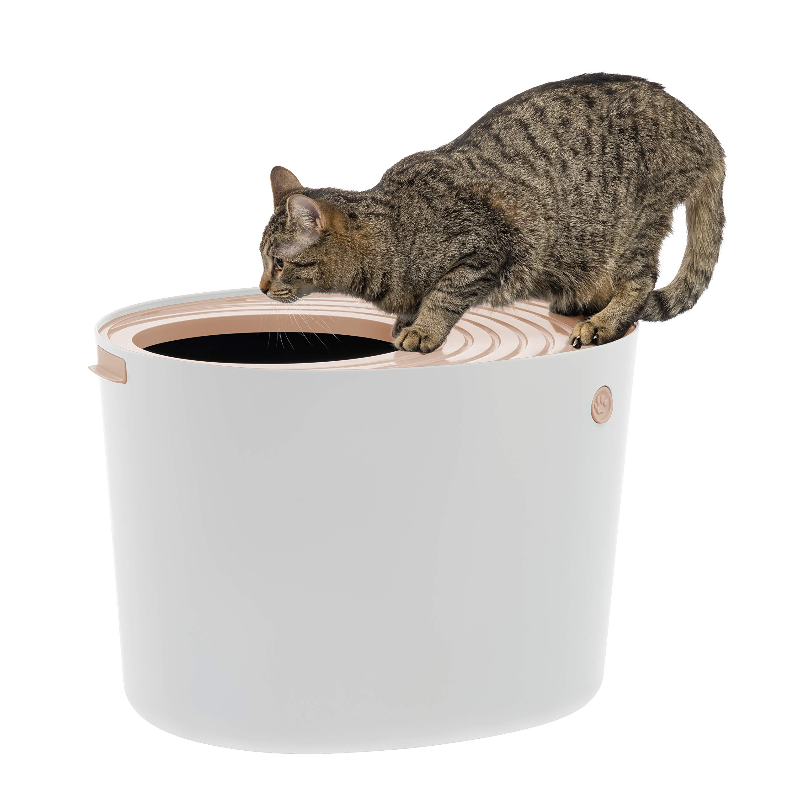 Foto 2 pulgar | Caja De Arena Para Gatos Iris Usa, Entrada Superior Con Cuchara, Blanco/beige - Venta Internacional.