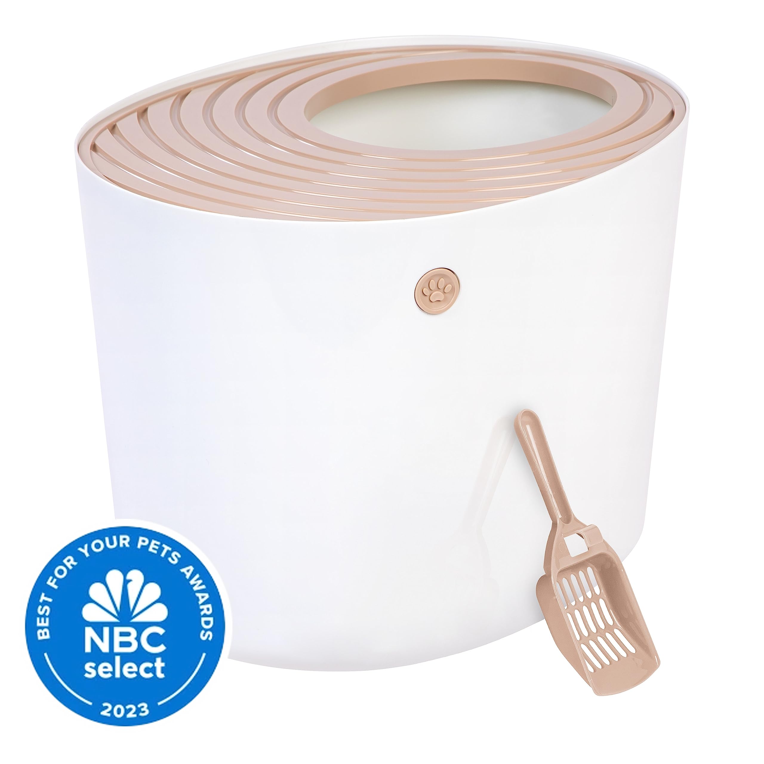 Foto 7 | Caja De Arena Para Gatos Iris Usa, Entrada Superior Con Cuchara, Blanco/beige - Venta Internacional.