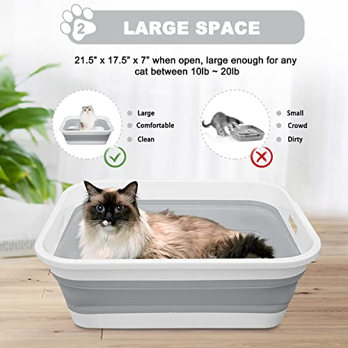 Foto 3 | Caja De Arena Para Gatos Maohegou, Grande, Para Gatitos Y Gatos Mayores - Venta Internacional.