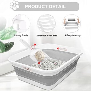Foto 7 | Caja De Arena Para Gatos Maohegou, Grande, Para Gatitos Y Gatos Mayores - Venta Internacional.