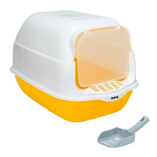 Foto 1 | Arenero Cerrado Para Gato Con Pala Puerta Belug, Amarillo Blanco