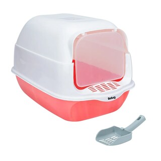 Foto 1 | Arenero Cerrado Para Gato Con Pala Puerta Belug, Rosa Blanco