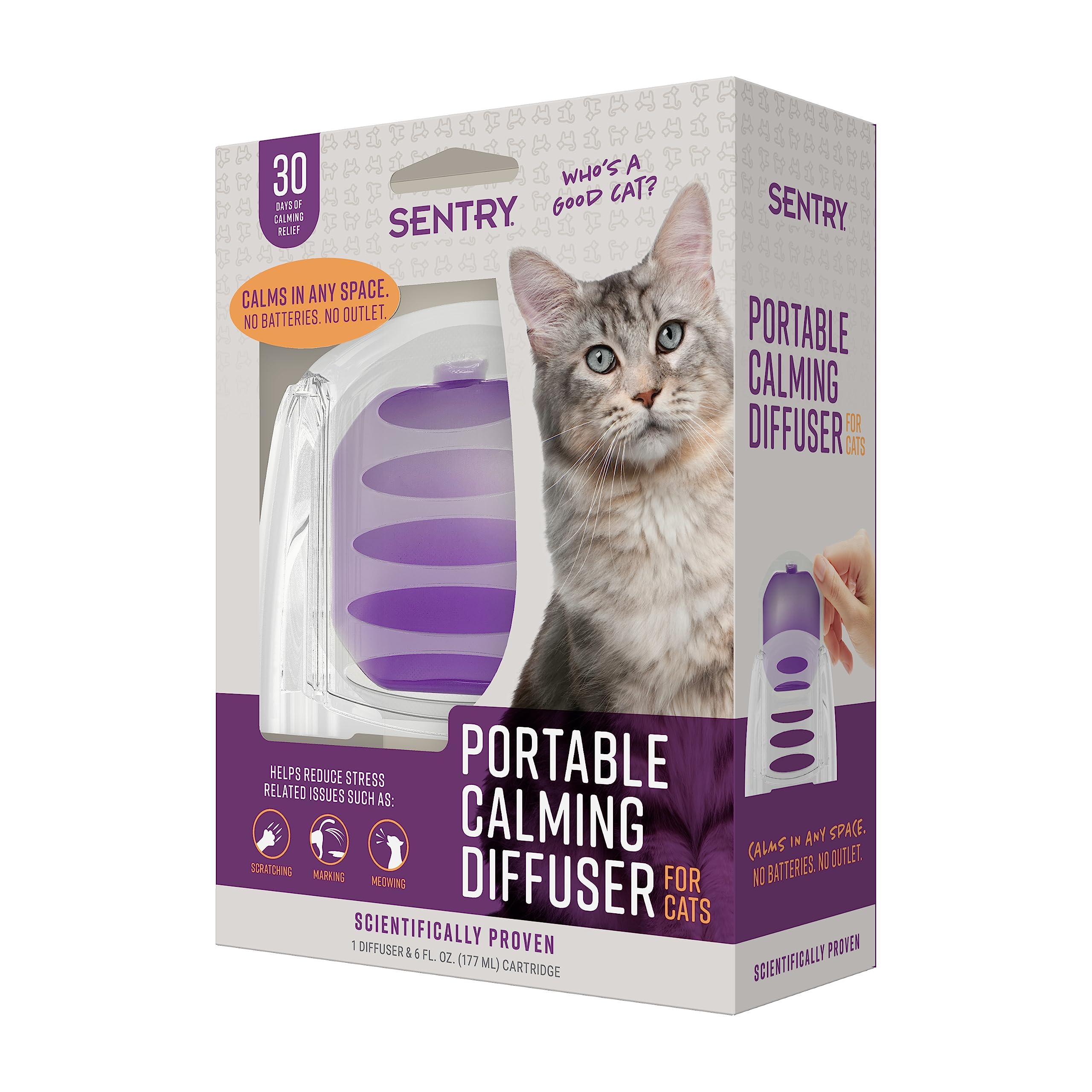 Difusor Calmante Portátil Sentry Behavior Para Gatos, 30 Ml - Venta Internacional.