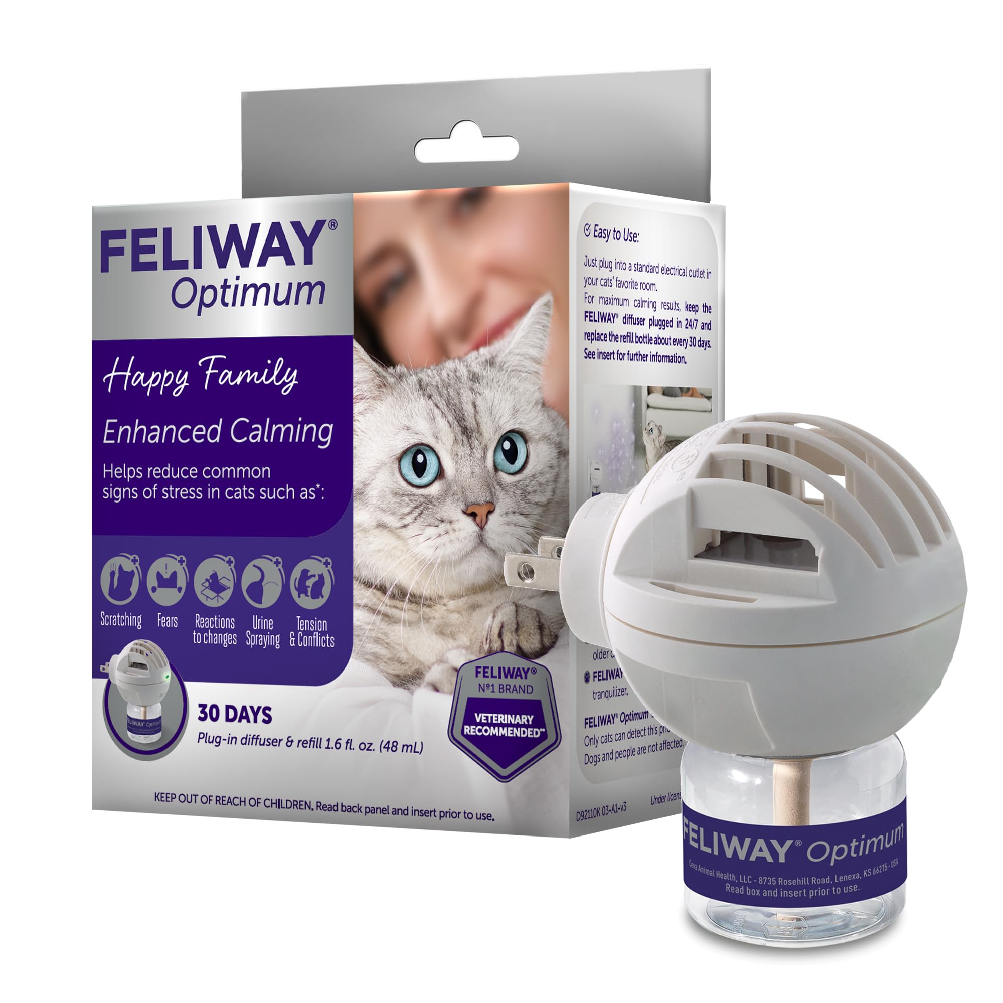 Foto 2 pulgar | Feliway Optimum Cat, Difusor De Feromonas Calmantes Mejorado - Venta Internacional.