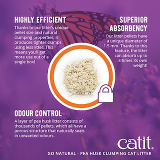 Foto 3 | Arena Para Gatos Catit Go Natural Con Cáscara De Guisante, 5,6 Kg, Color Lavanda - Venta Internacional.