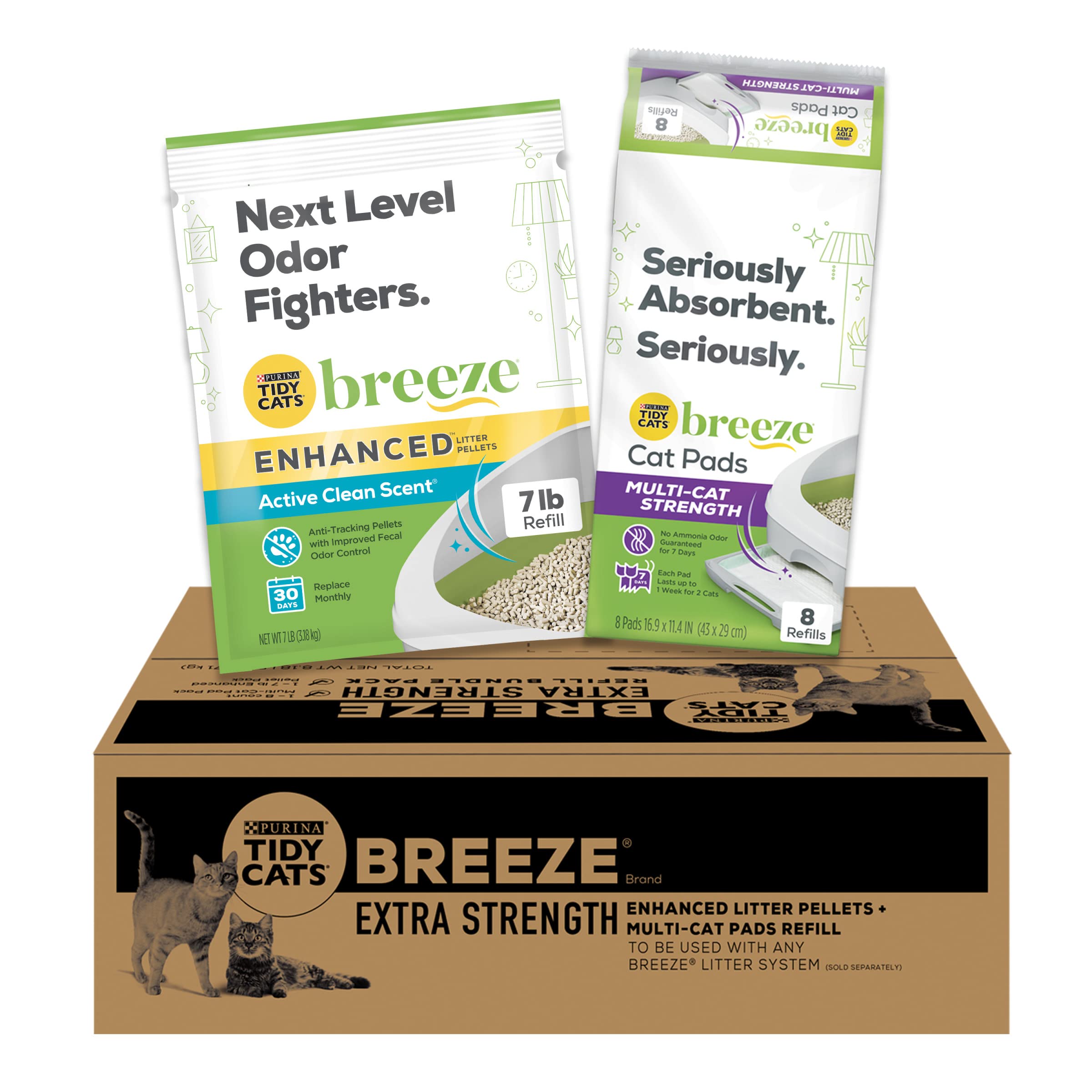 Foto 1 | Paquete De Recarga De Arena Para Gatos Purina Tidy Cats Breeze Extra Strength - Venta Internacional.