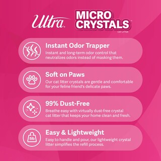Foto 3 | Arena Para Gatos Ultra Micro Crystals, 2,27 Kg, Máximo Control De Olores - Venta Internacional.