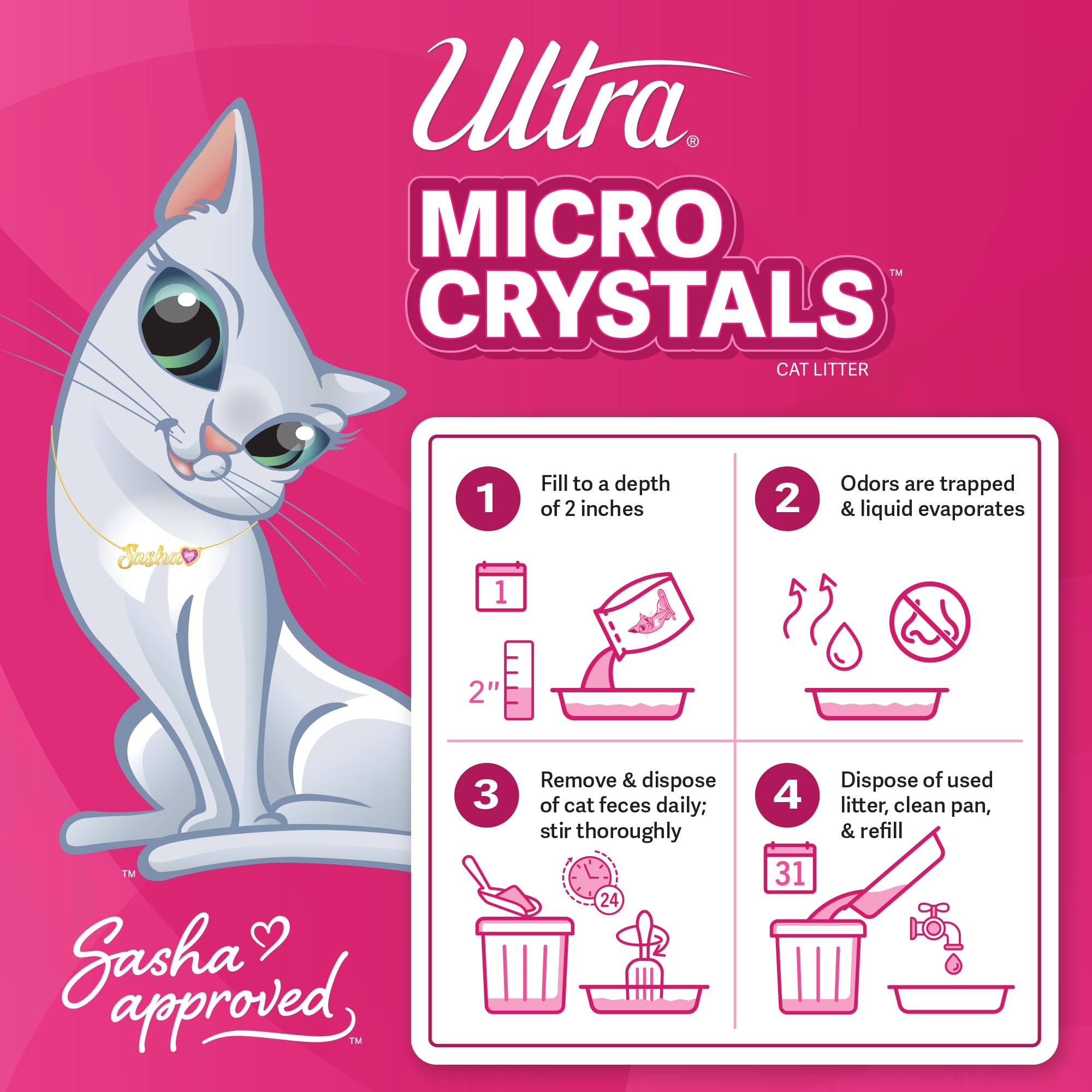 Foto 6 pulgar | Arena Para Gatos Ultra Micro Crystals, 2,27 Kg, Máximo Control De Olores - Venta Internacional.