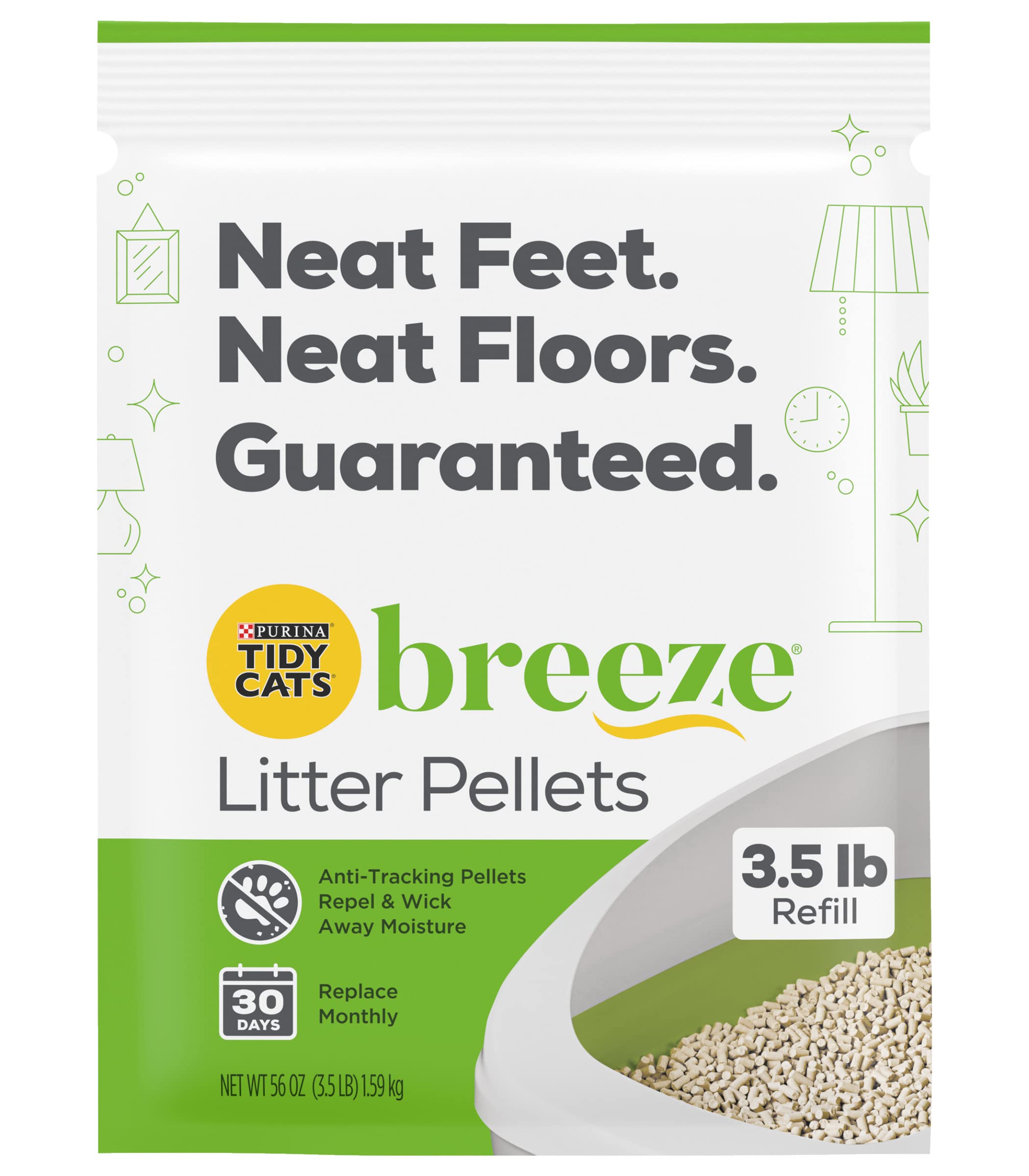 Foto 2 | Recambio De Arena Para Gatos Tidy Cats Breeze, 1,6 Kg (paquete De 4) - Venta Internacional.